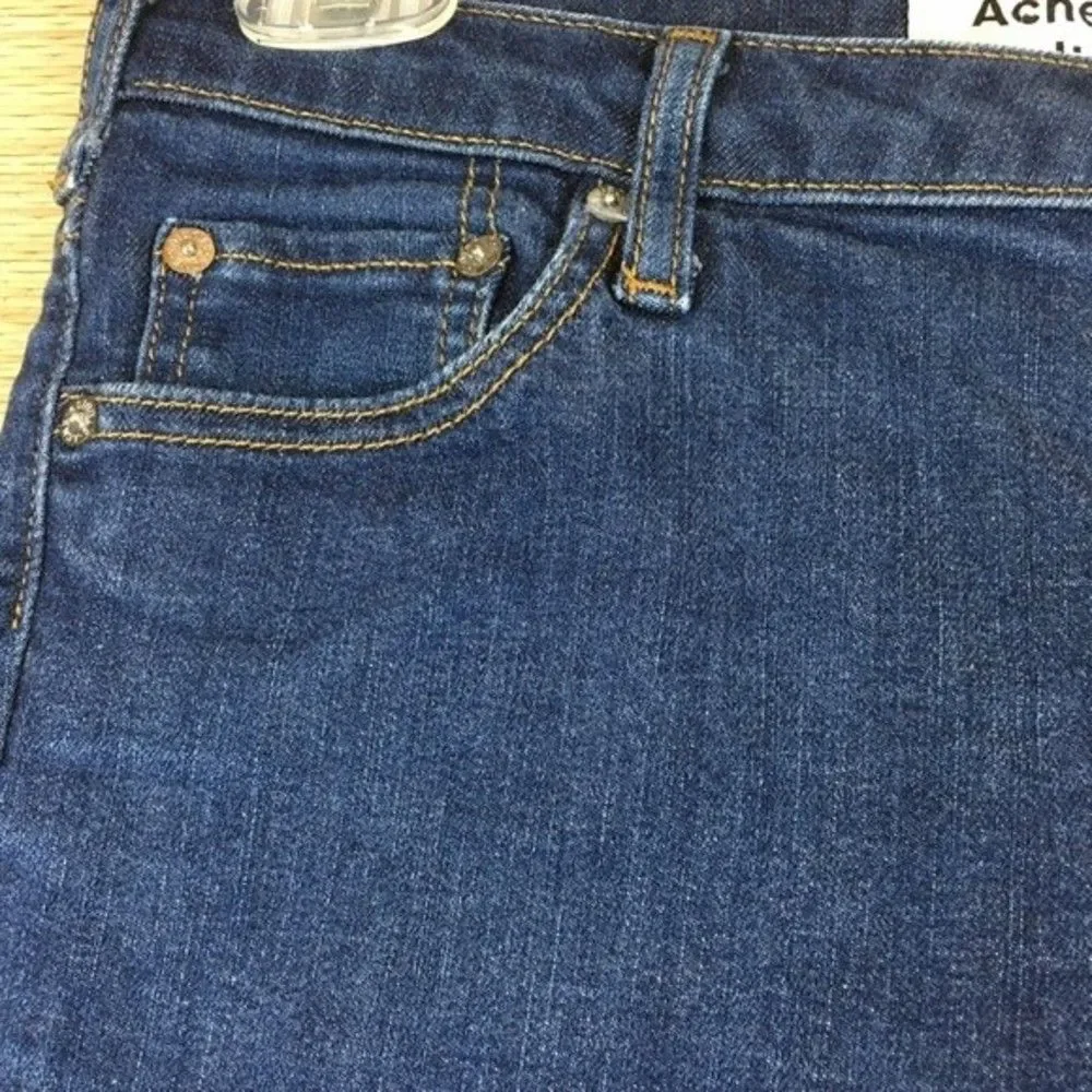 ACNE STUDIOS Flex Row Reform Jeans In Dark Wash Size 28